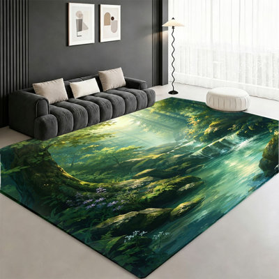 Tapis à motif cascade Lush Greenery