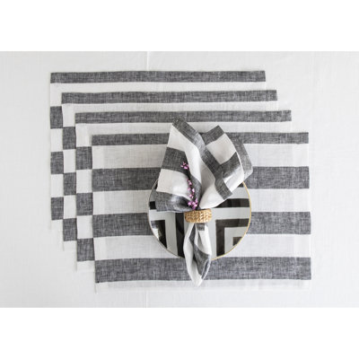 Cabana Stripe - 100% Pure Linen Placemats