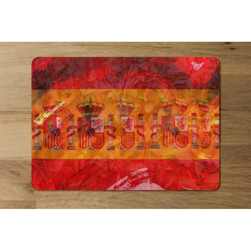 Craman Polyester-Coated Hardboard No Pattern Rectangle Placemat