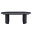 Table de salle à manger extensible en noir, pour le salon et la salle d'étude, bureau de loisirs, facile à assembler, table noire maximale de 86,01 pouces, appartement à plateau solide, cuisine, élégant