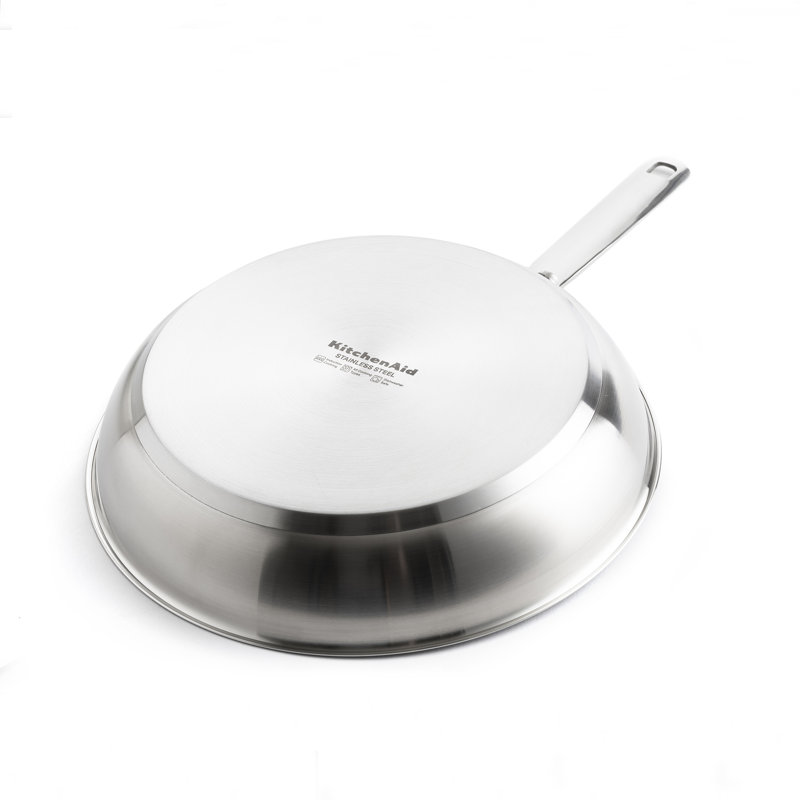 KitchenAid 28cm Non-Stick Stainless Steel Wok