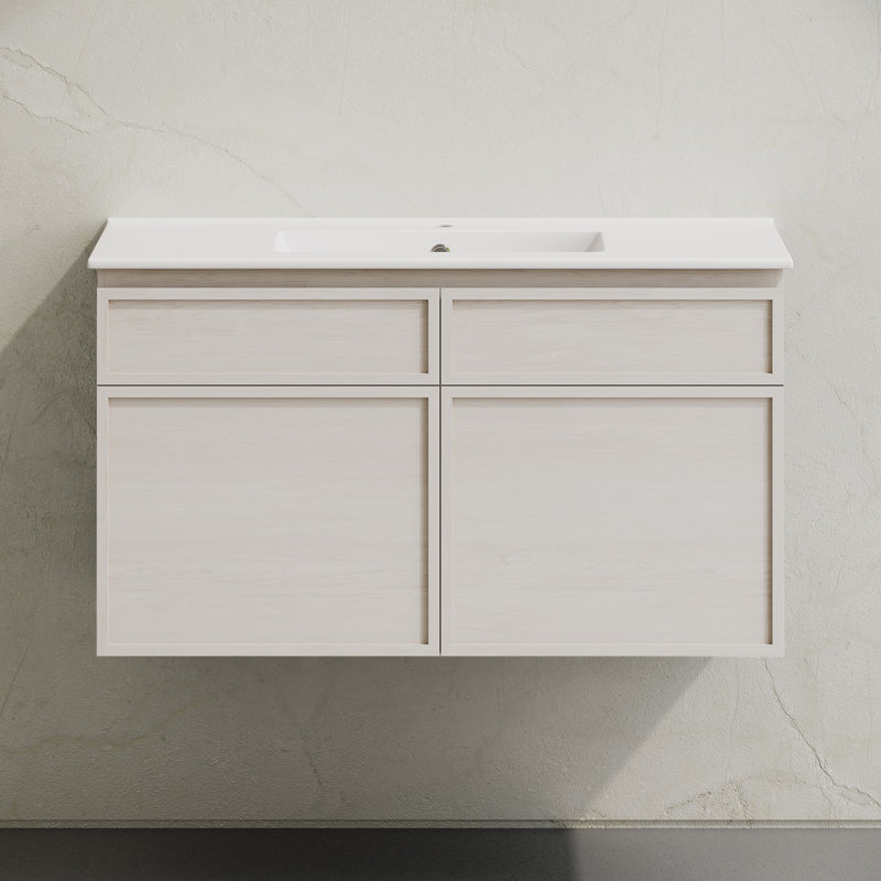 Meuble-lavabo mural 36 po St. Blanc Tropez, Blanc, 36.5", Blanc