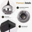 8-Light E27 Smoked Grey Glass Kitchen Island Pendant