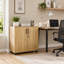 Marjorie Wood Storage Cabinet with Lock, 2 Door Locking File Tool Cabinet Cupboard with Adjustable Shelf-30562431
