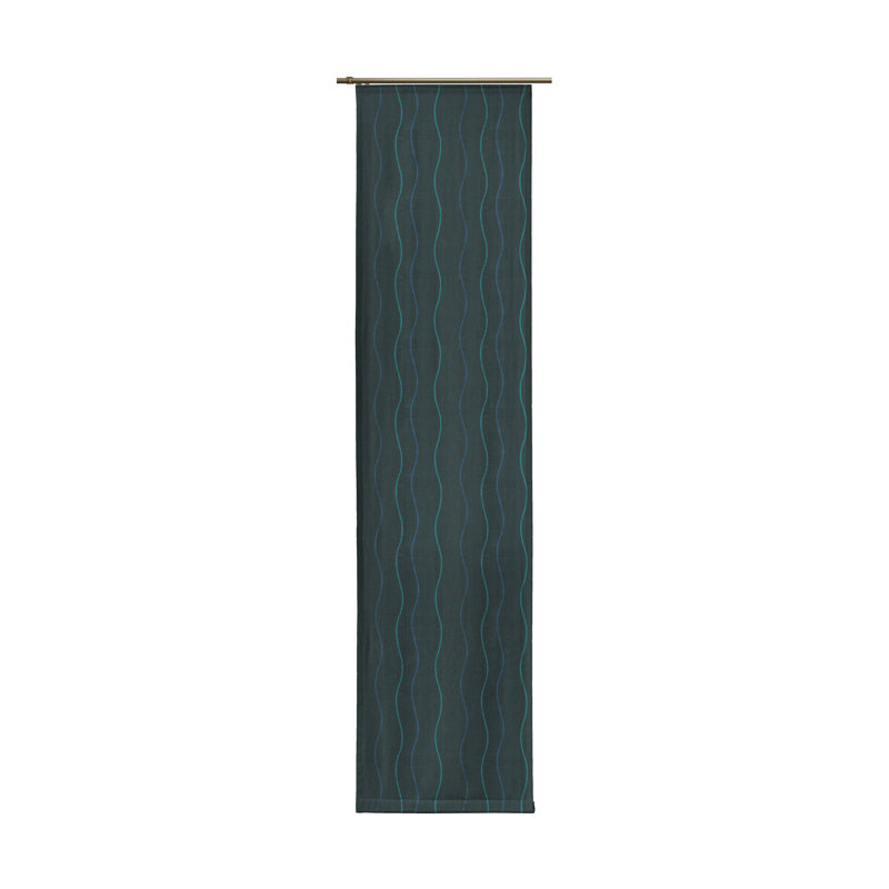 Sepino Room Darkening Curtain Panel Pair Single Panel, 245 H x 60 B cm, Blue / White / Grey
