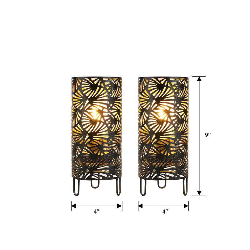 Ensemble de lampes de table noires 9 po