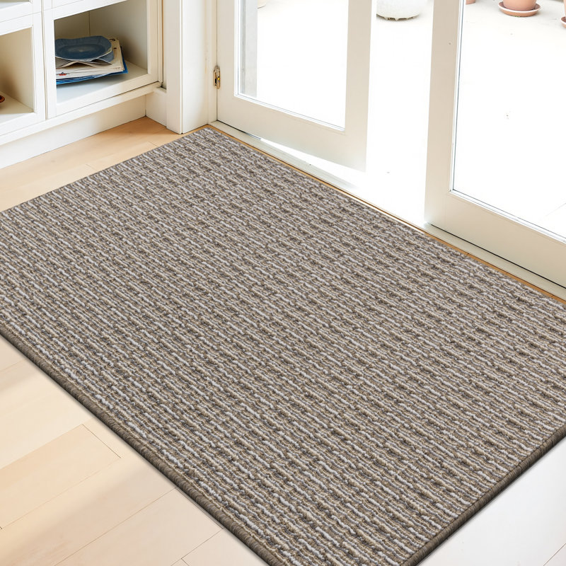 Paillasson intérieur antidérapant lavable à la machine, Beige, L 60 po x l 36 po