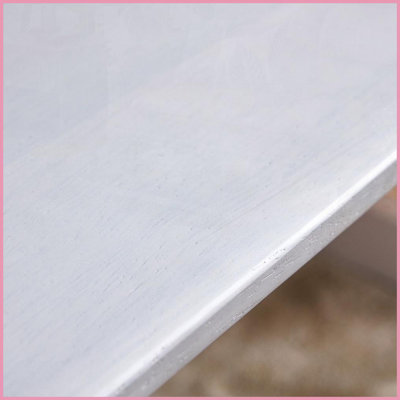 Table basse blanche en bois massif de style chinois avec pieds en rotin - Facile à nettoyer, durable pour le salon
