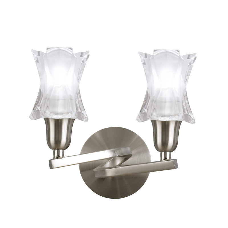 Walk Chrome LED Armed Sconce, Nickel