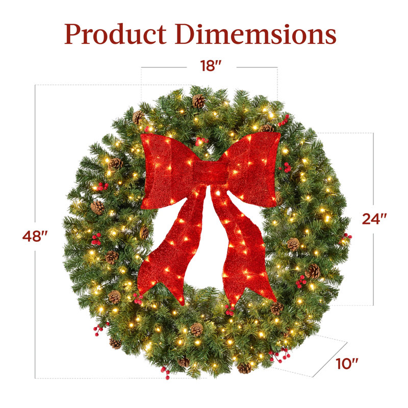 Christmas Wreath, 48" x 48"