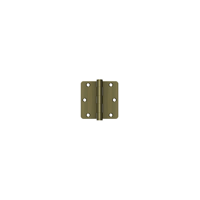 Steel Butt Bearing Hinge, Antique Brass