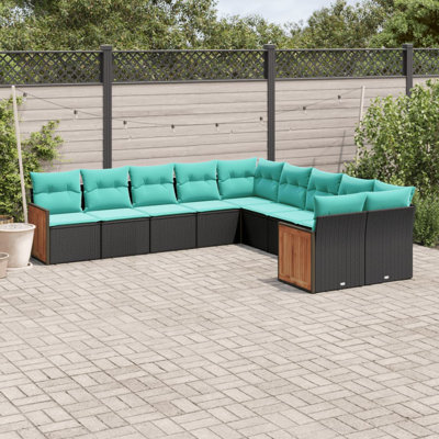 Ensemble de canapé de patio 10 pièces avec coussins