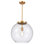 Ballston - Ellington - Luminaire suspendu 1 tige - Ampoule DEL - Finition laiton brossé - Abat-jour blanc mat