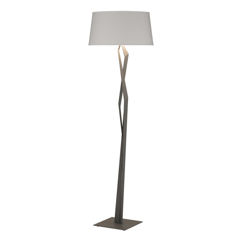 Facet 66" Novelty Floor Lamp, Natural Iron, Flax