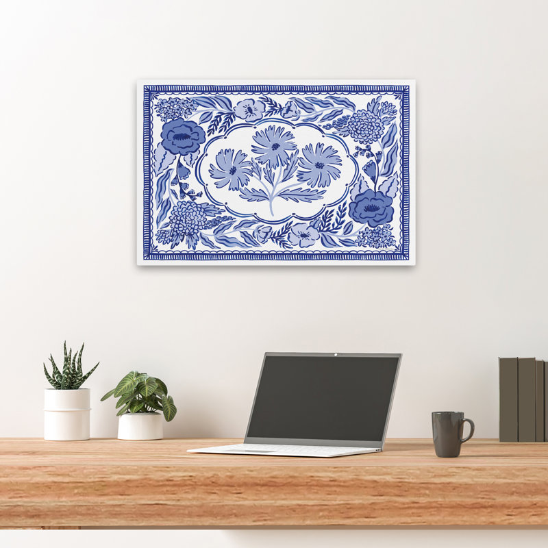 Contemporain bleu Reverie IV, H 24 po x l 16 po