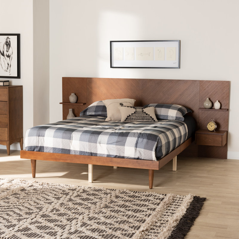 Grand lit plateforme avec rangement Adonia