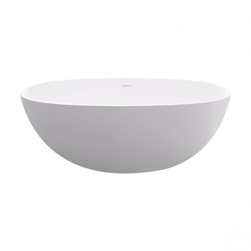 55" Solid Surface Soaking Bathtub