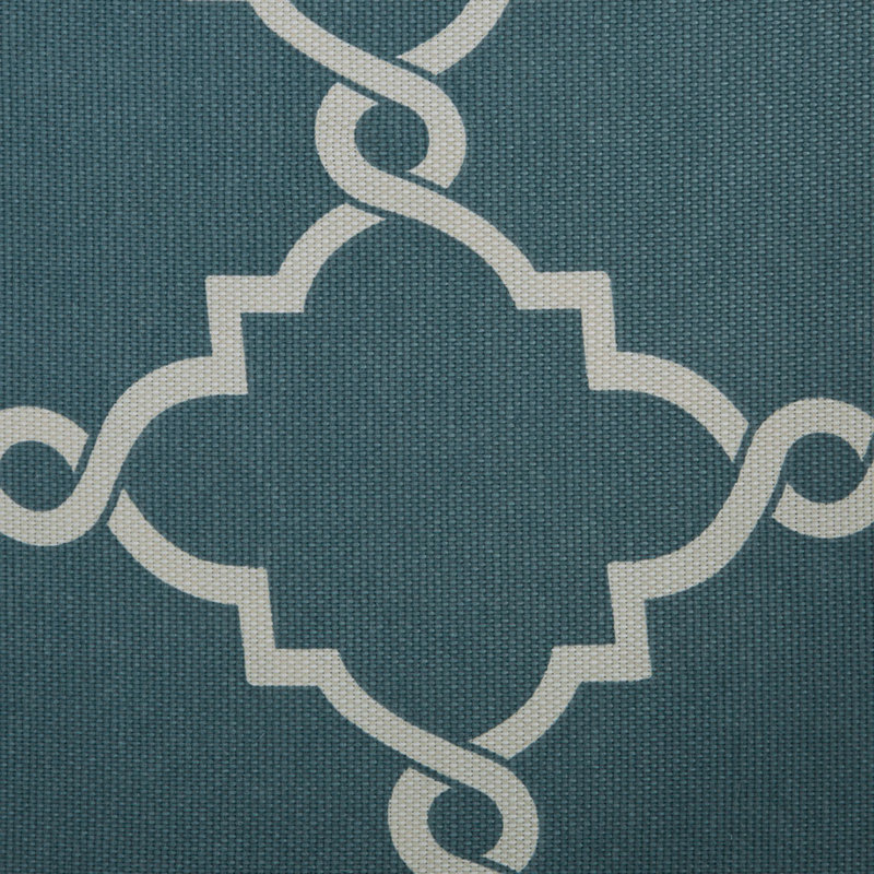 Panneau de rideau semi-transparent en polyester Stamatoula, H 63 po x l 50 po, Blanc / bleu