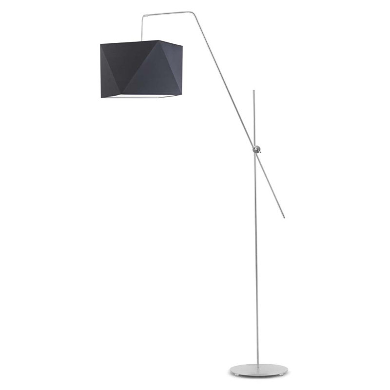 Ayash 176cm Task Floor Lamp, Silver, Graphite