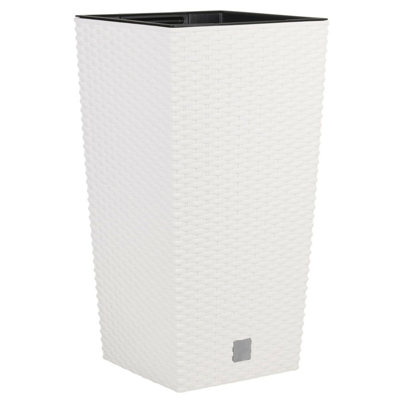 Pot Planter, White, 50 cm H x 27 cm W x 27 cm D