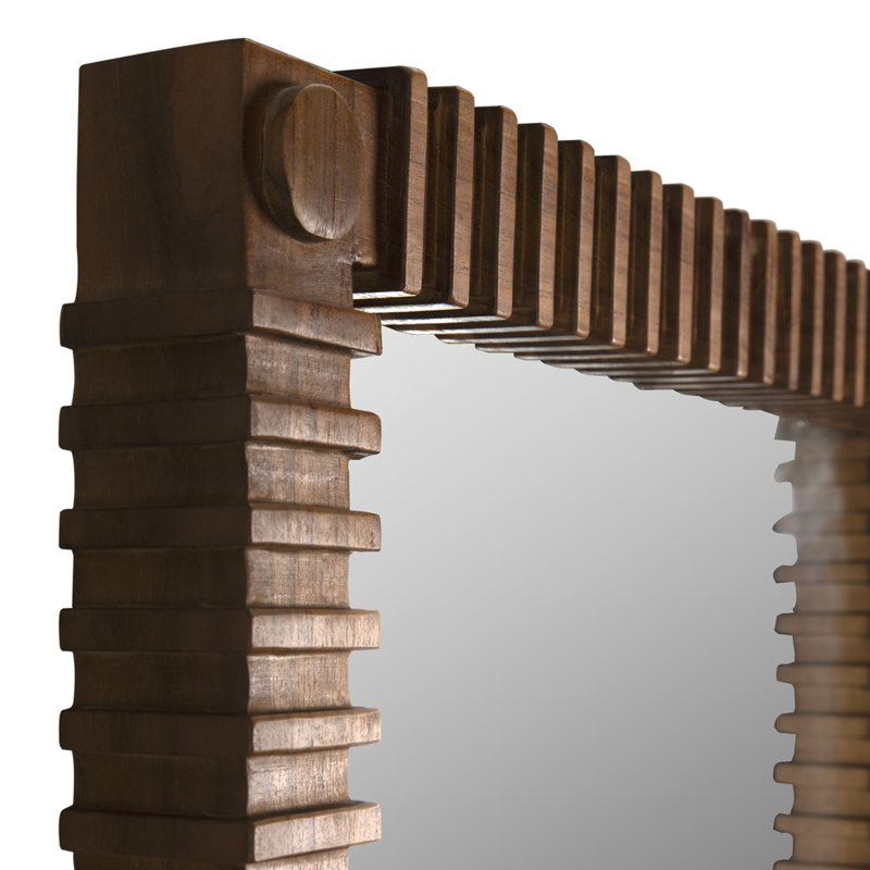 Rift Rectangle Solid Wood Mirror