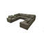 Canapé modulaire à large accoudoirs en cuir assorti