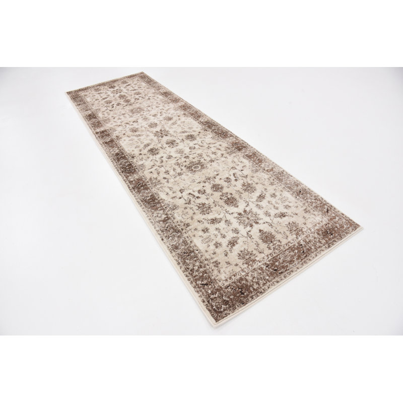 Tapis crème Anah, Tapis de couloir 3 pi x 9 pi 10 po