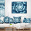 Coussin lombaire floral à motif floral snowy