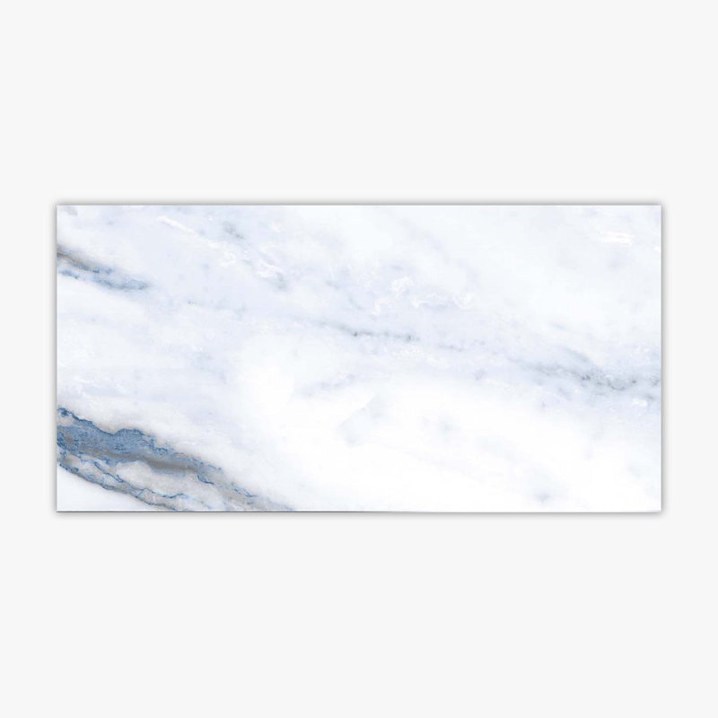 12 in. x 24 in. Porcelain Tile, Bluette Glossy