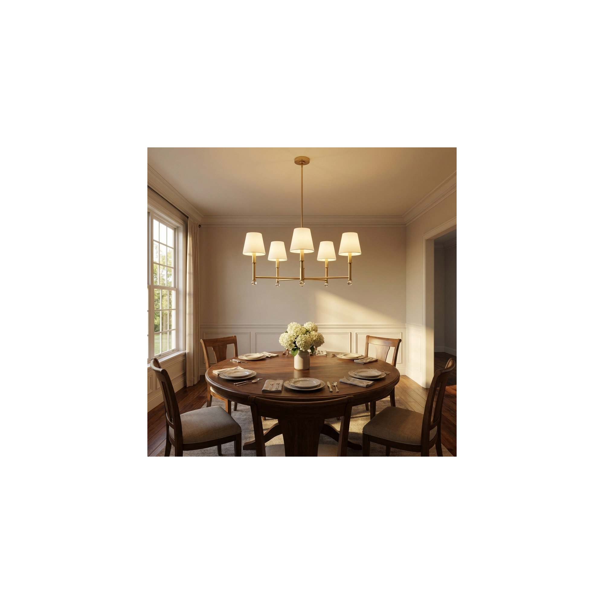 Greard Chandelier, 5 Lights, 60.38" H x 33.13" W  x 33.13" D