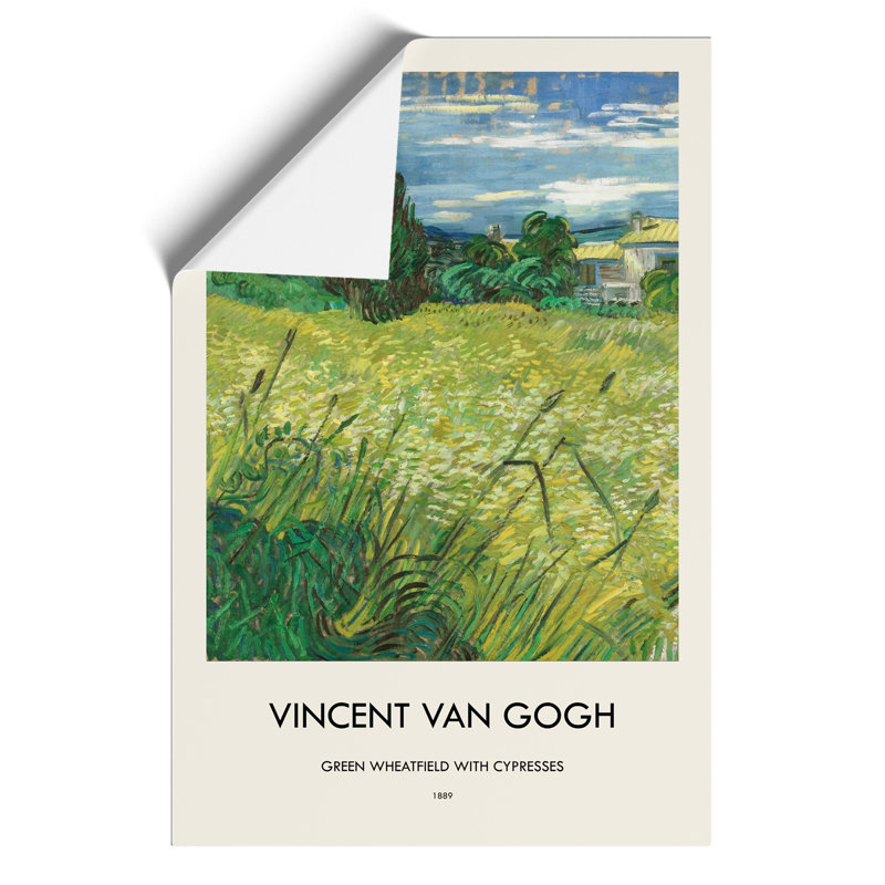 Green Field Print by Vincent van Gogh - Frameless Print, 42cm H x 30cm W x 0.1cm D