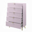 Armoire ACME Gaines, finition rose ultrabrillante