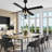 Kahliel 52" Industrial 4-Light Caged Ceiling Fan with Lights and Remote, 6-Speed Reversible Ceiling Fan-507656236-507768121