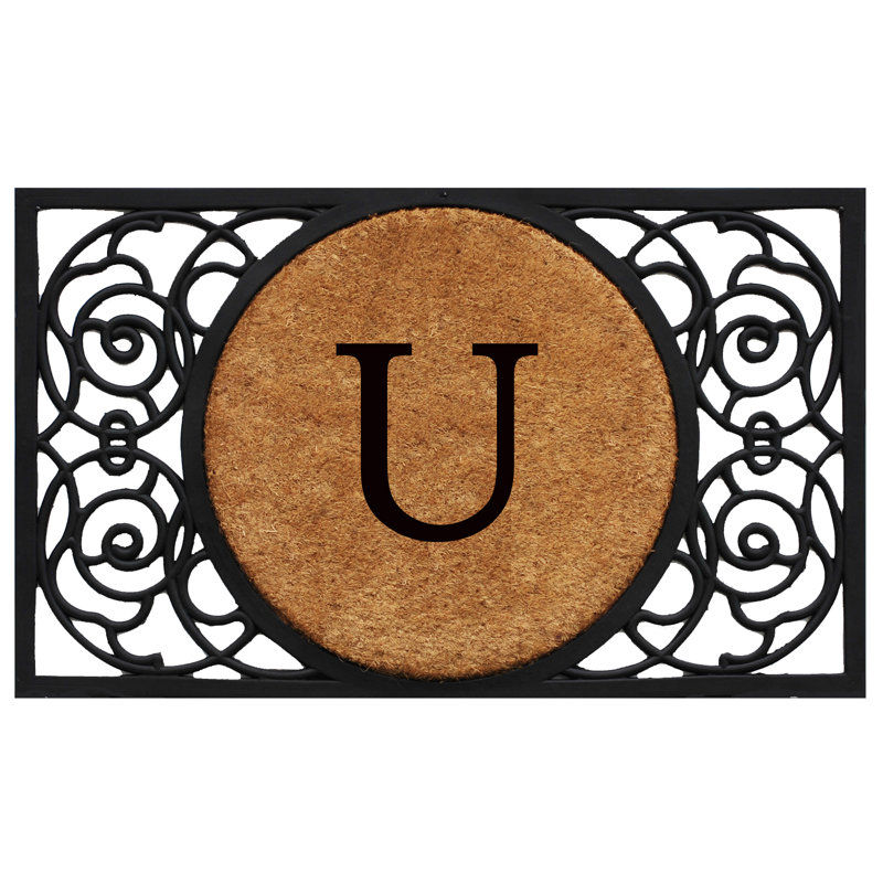 Cermenho Non-Slip Outdoor Doormat, U, Rectangle 22" x 36"