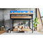 Grand cadre de lit mezzanine avec tablettes de rangement et panneau perforé, lit mezzanine en métal avec ports USB et lumières DEL, sécuritaire et robuste, naturel-1690633341-1690633330