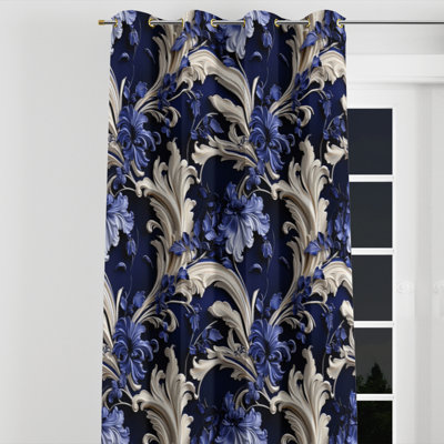 Avais - Floral Blackout Grommet Curtain - 1 panel
