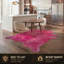 Tapis fuchsia en cuir de vache fait à la main Plainsboro-94593735