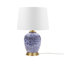 Lampe de table bleue en céramique