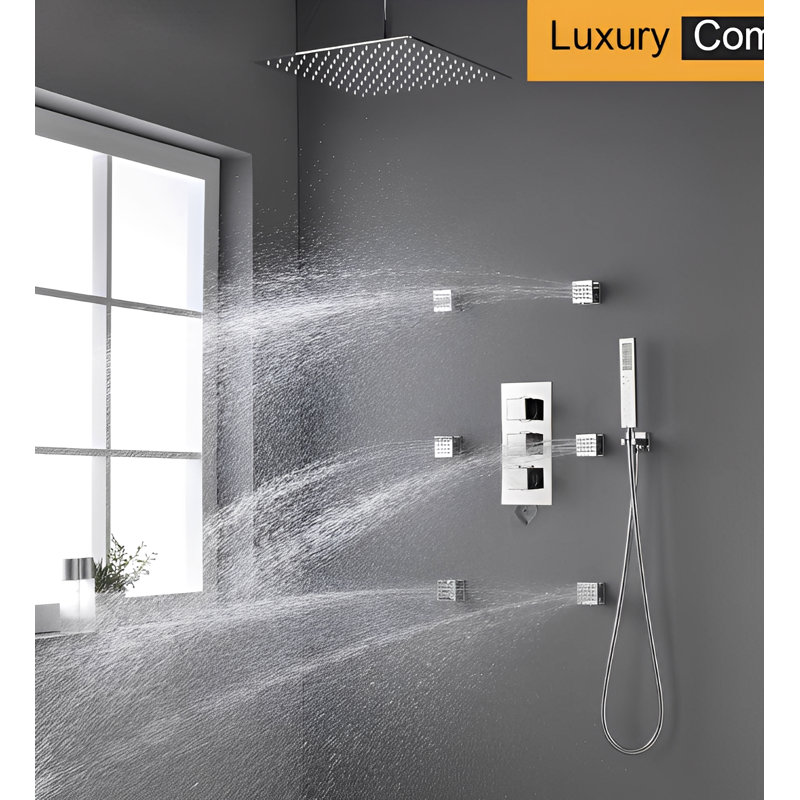 Ensemble de système de douche à pluie 16 po Dream- Square 