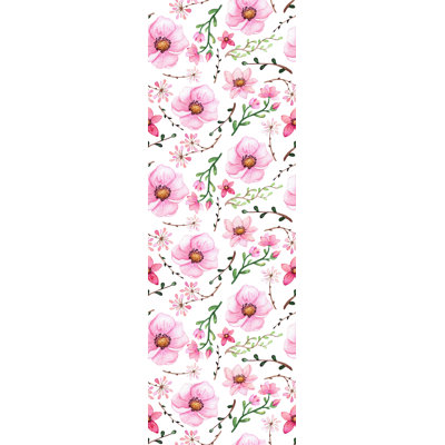 Rouleau de papier peint adhésif de style l 6,25 pi x 25 po pour jardin à fleurs amovibles Zwilling