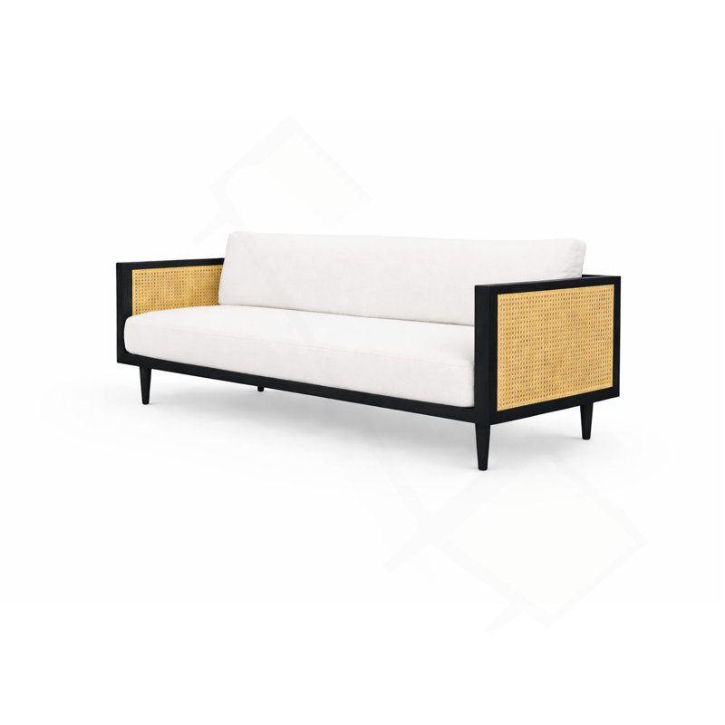 Rattan Sofa Black Stain