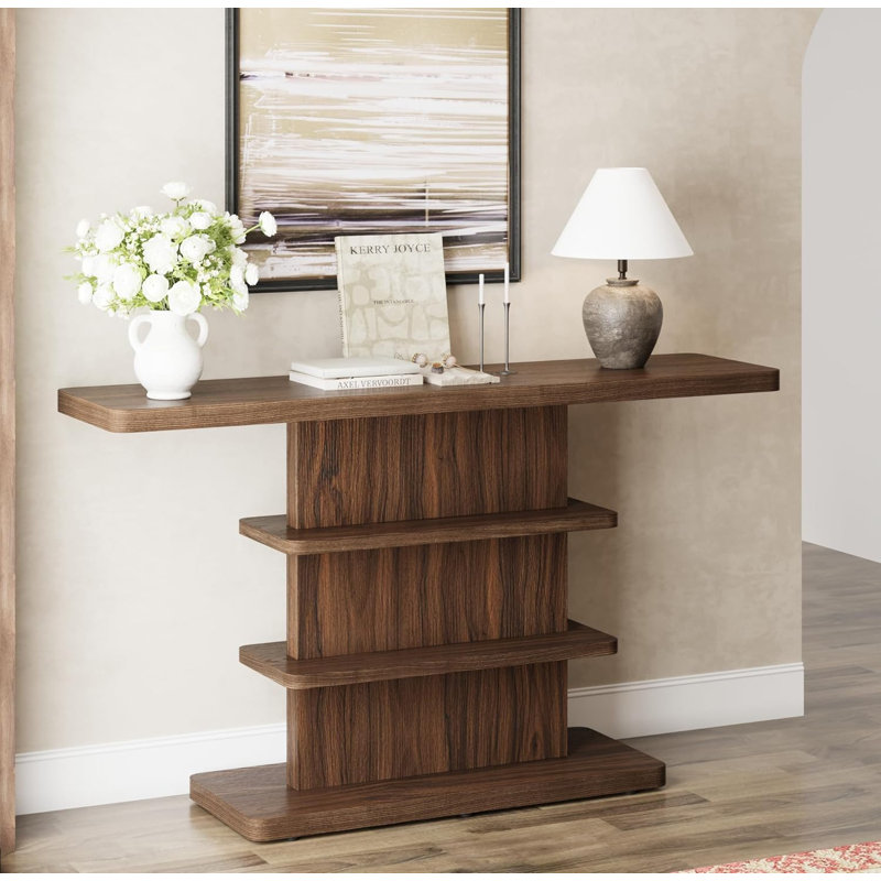 63" Console Table, Brown