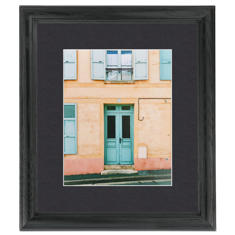 White Matte Picture Frame with Mat, Black