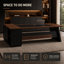 Bureau moderne en L 78,7 po avec structure en métal