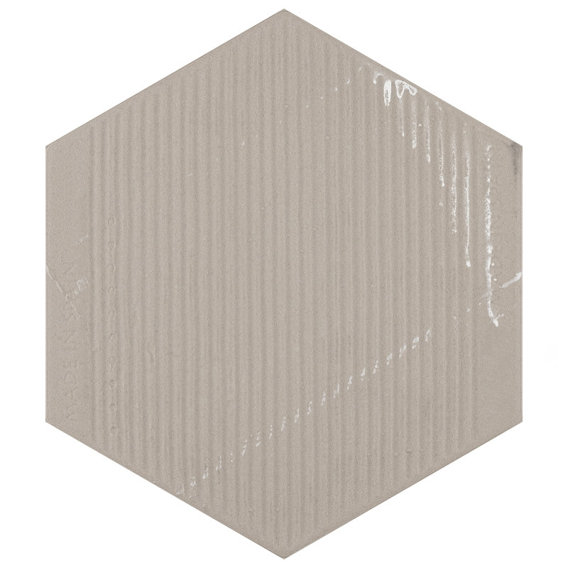 Heritage Hex 7" x 8" Porcelain Stone Look Wall & Floor Tile, Wine