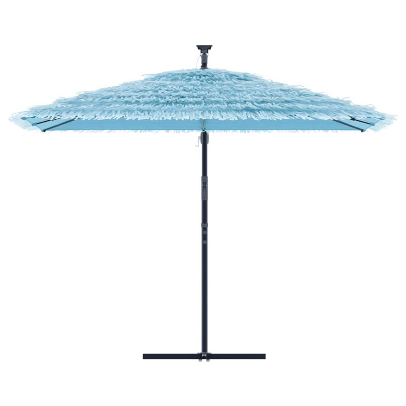 Beach Parasol, 238cm H x 290cm W x 290cm D, Blue / White / Grey