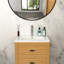 Plateau de meuble-lavabo simple blanc 23,63 po x 18,63 po avec 1 trou de robinet et trop-plein (lavabo seulement)