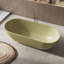Baignoire autoportante de 175 cm (69 po) en surface solide, baignoire moderne en résine de pierre avec bonde escamotable et trop-plein
