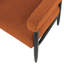 Fauteuil Cowen en tissu bouclé avec structure en bois noir Mid-Century-1130308830