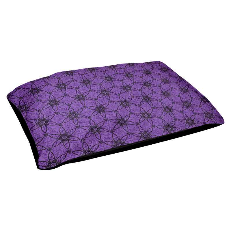 Oreiller Byrge, Mauve / Noir, Grand (l 42,5 po x P 32,5 po x H 14 po)